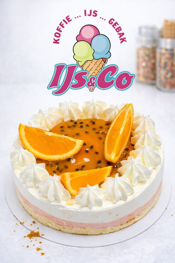 ijstaart yoghurt passie/mango 6-8 Pers.